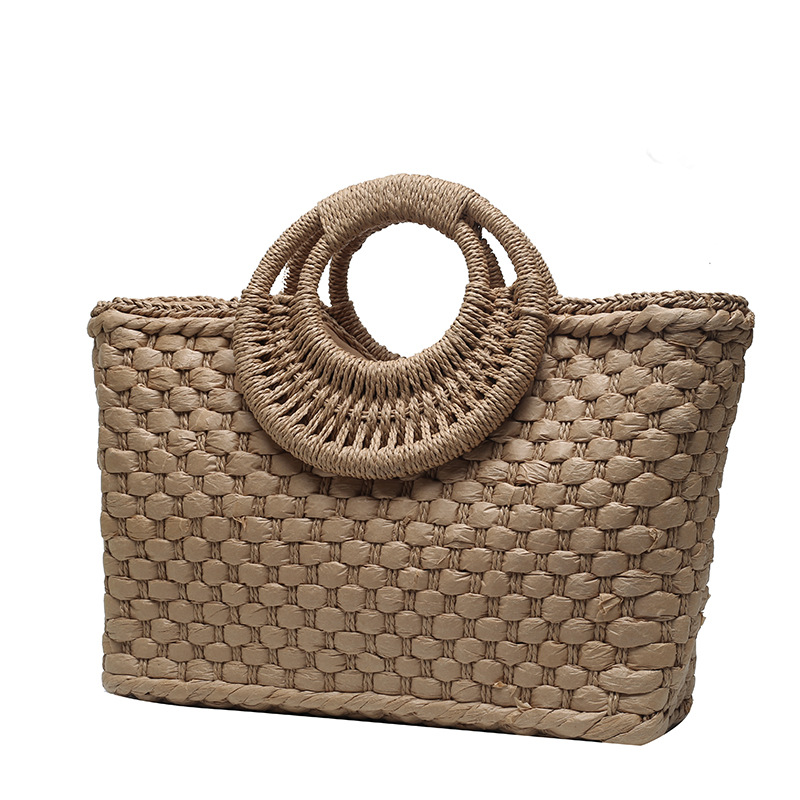 Factory Wholesale Portable Straw Woven Bag Women's Bag Summer 2022 New Fashion Bohemian Style Vacation Beach Bag