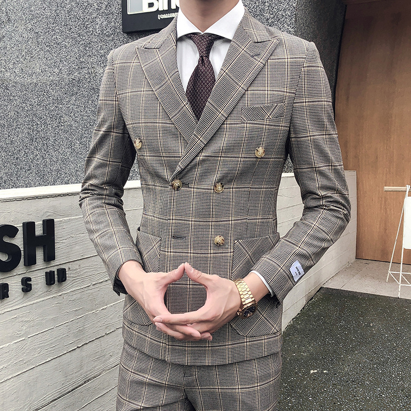 男士四扣西三件套装 弹力面料西装 婚宴洋服 xz405/p280