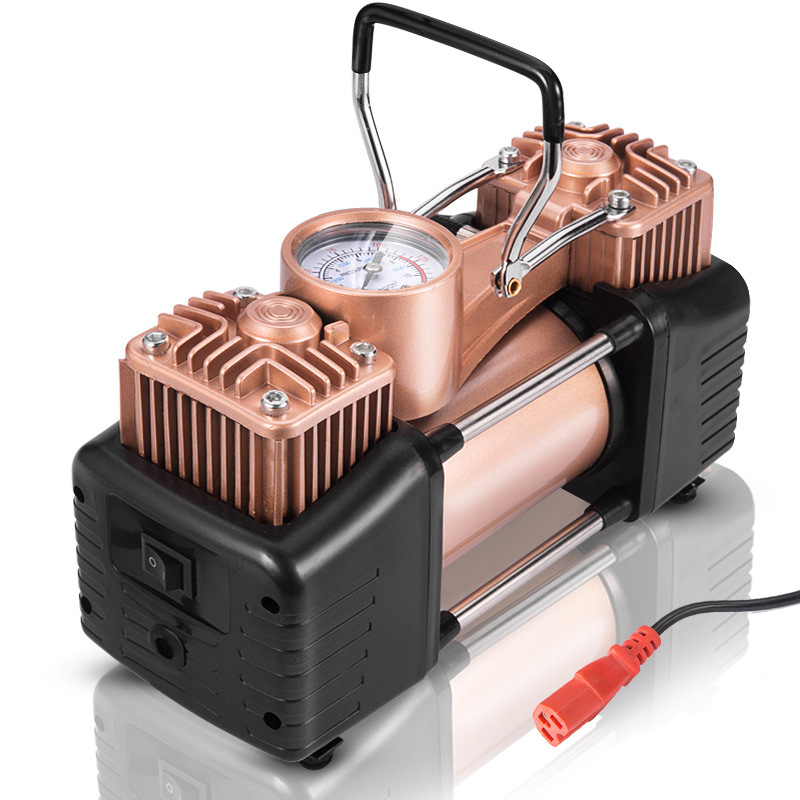 电瓶车电动车充气泵可用型48v-72v真空胎电动打气筒便携式冲气60v