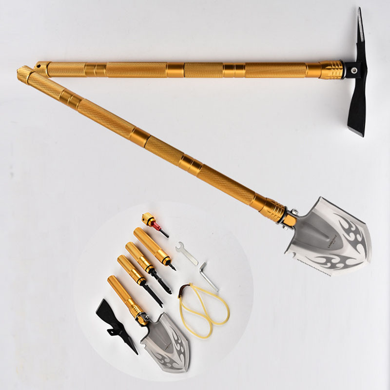 批发多能兵工铲野营户外用品车载防身棍折叠锰钢