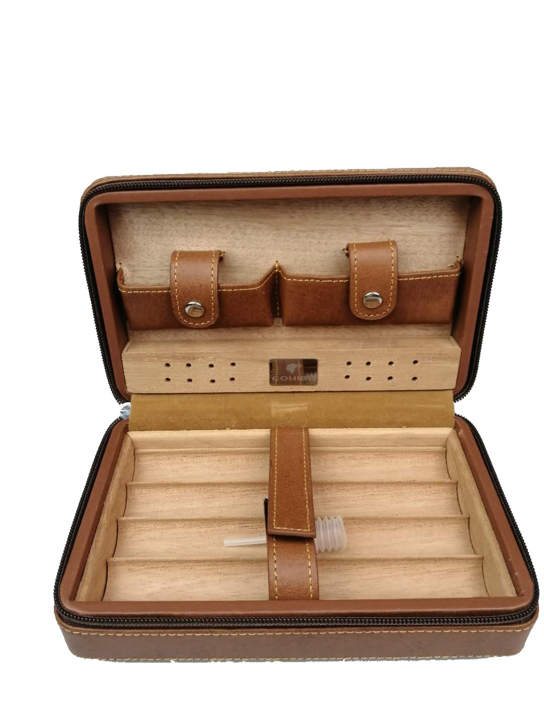 高希霸雪茄套便携雪茄盒戈雅雪茄剪便携式古巴雪松木皮盒烟盒