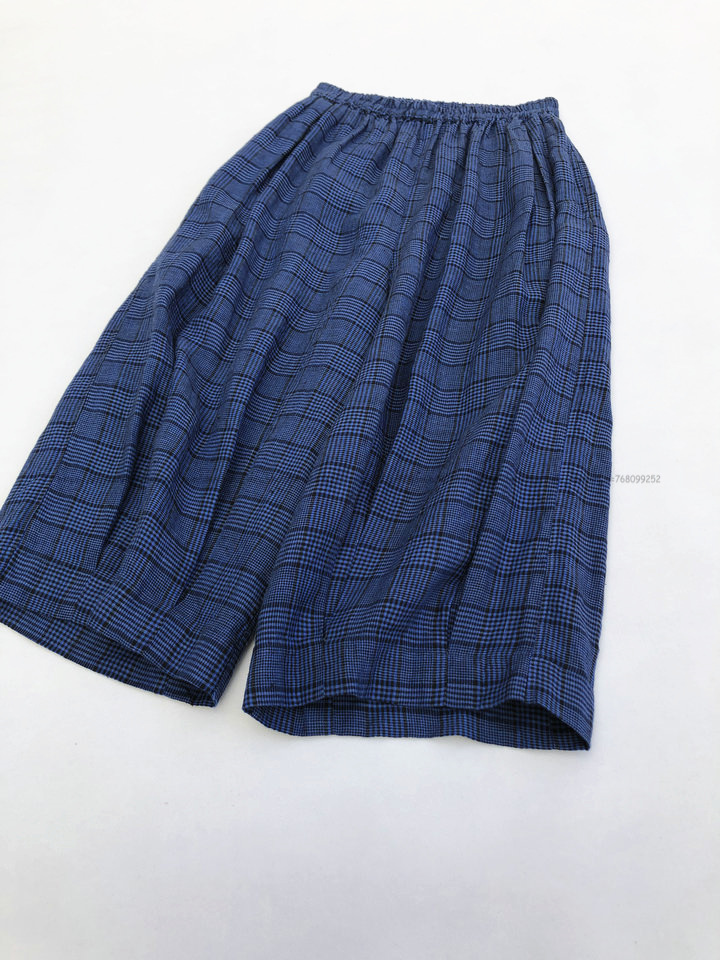 日本潮牌 四季百搭版型 松紧腰色织亚麻灯笼裤 4色