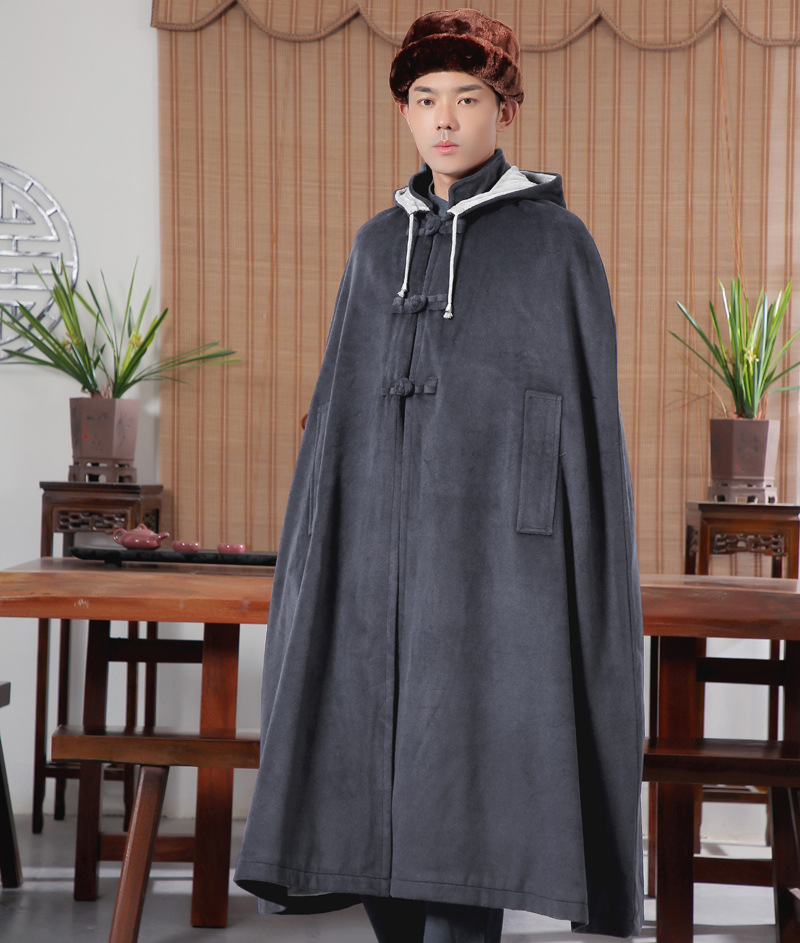 男女冬季加绒加厚打坐披风禅修斗篷僧人居士僧服观音出家和尚修行