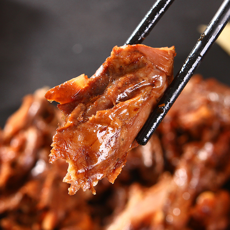 叭叭咪手撕鸭排328g真空包装 即食卤味休闲零食两种口味 一箱20包