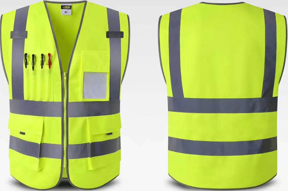 【200件起免邮】多笔袋反光背心施工马甲环卫工人衣服交通骑行