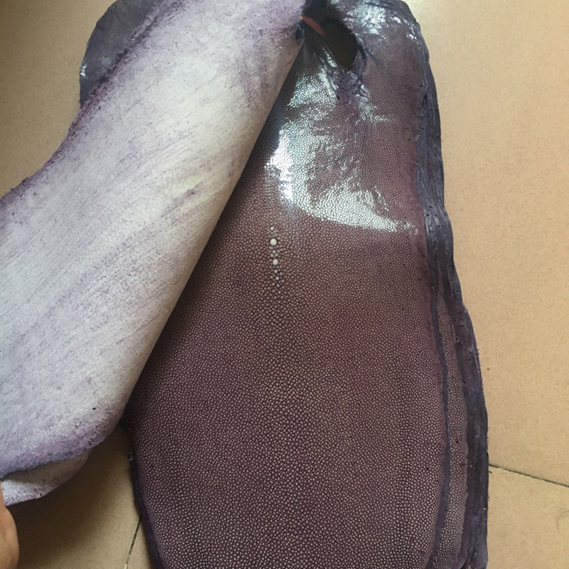 泰国皮料多色珍珠鱼皮 魔鬼鱼碎皮diy手工皮料卡包料