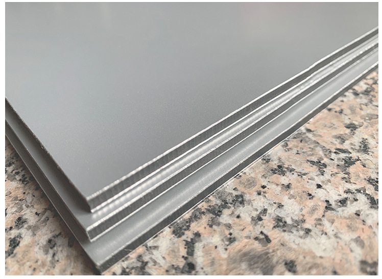 铝塑板 3mm 闪银灰 新型建材装饰复合板 铝板 铝单板 装修板 批发