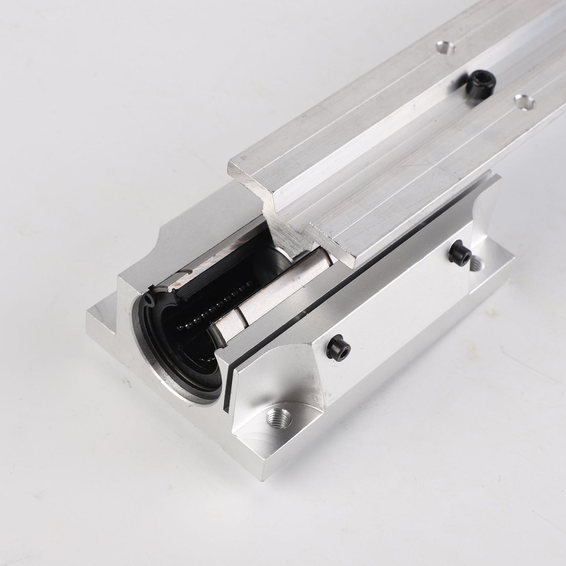 光轴镀铬棒sbr直线导轨滑块滑台圆柱铝托轨轨材质45号高碳钢-阿里巴巴