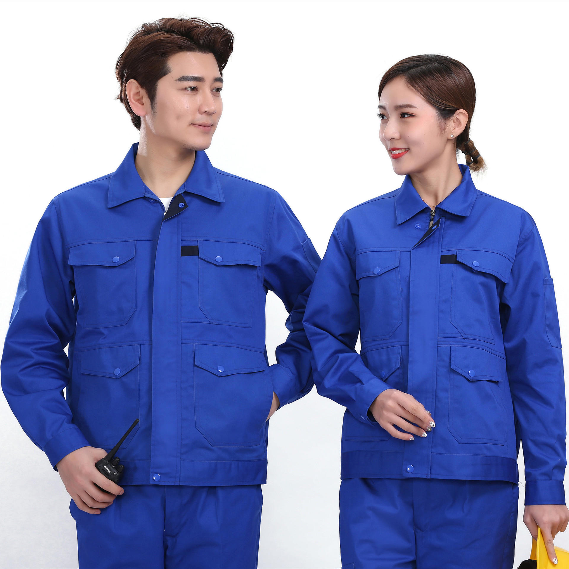 【纯棉】工厂车间工作服套装长袖耐磨男装电焊电工春秋冬劳保服装