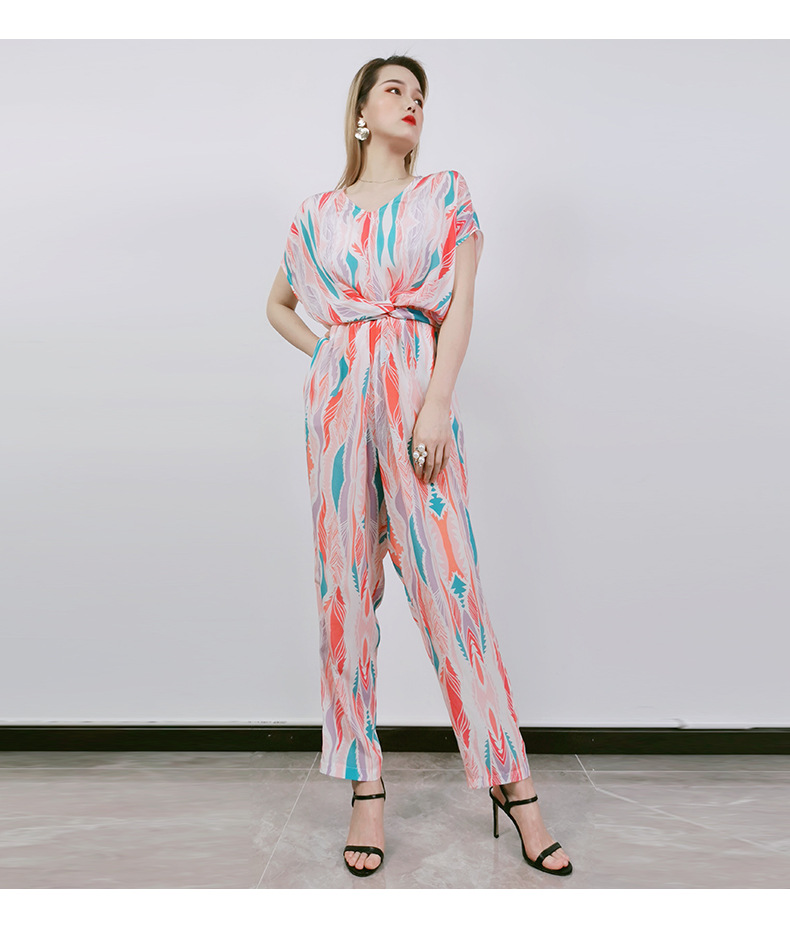 帛薇儿2020春夏新品真丝连体裤p0bk013