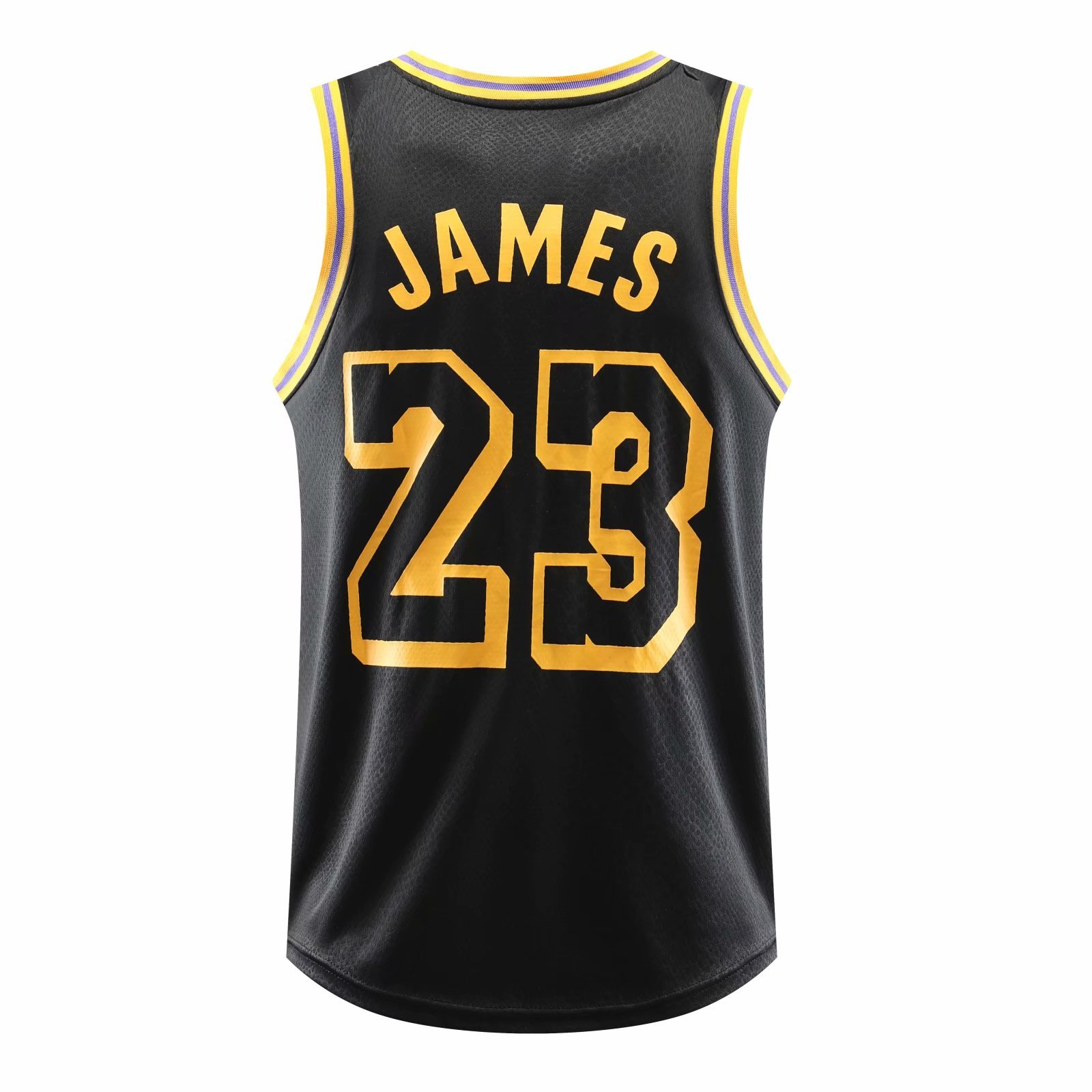 湖人球衣科比纪念版黑曼巴城市蛇皮纹23号版詹姆斯黑金比赛服套装