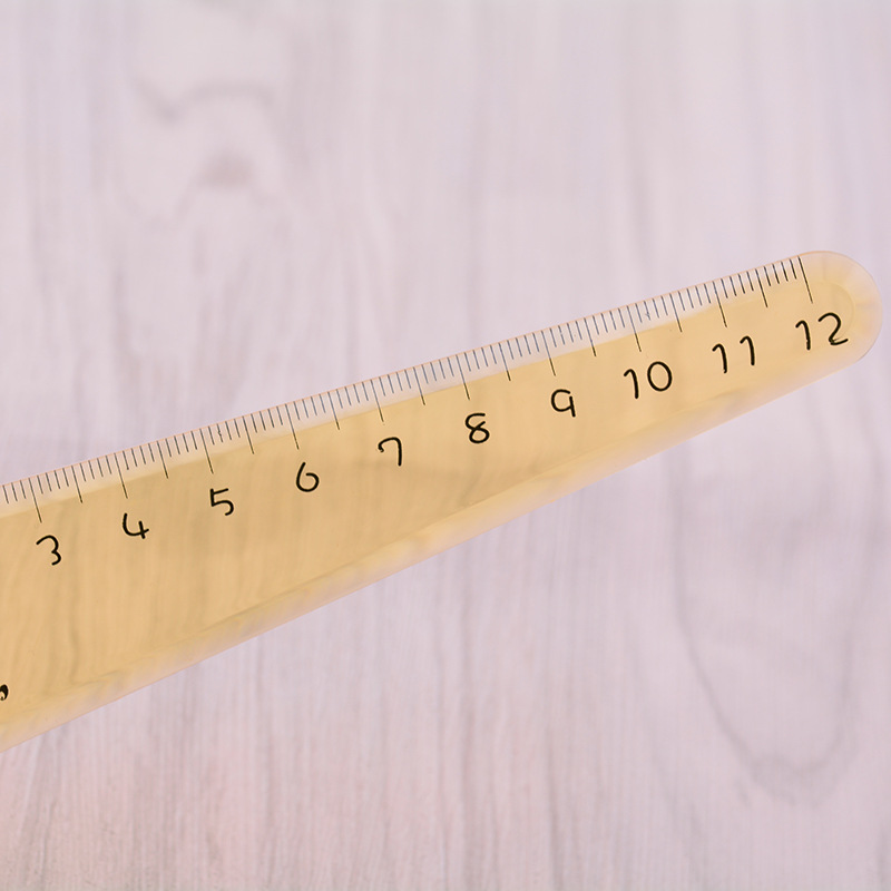 小青蛙12cm卡通造型直尺胡萝卜造型尺子黄色透明尺