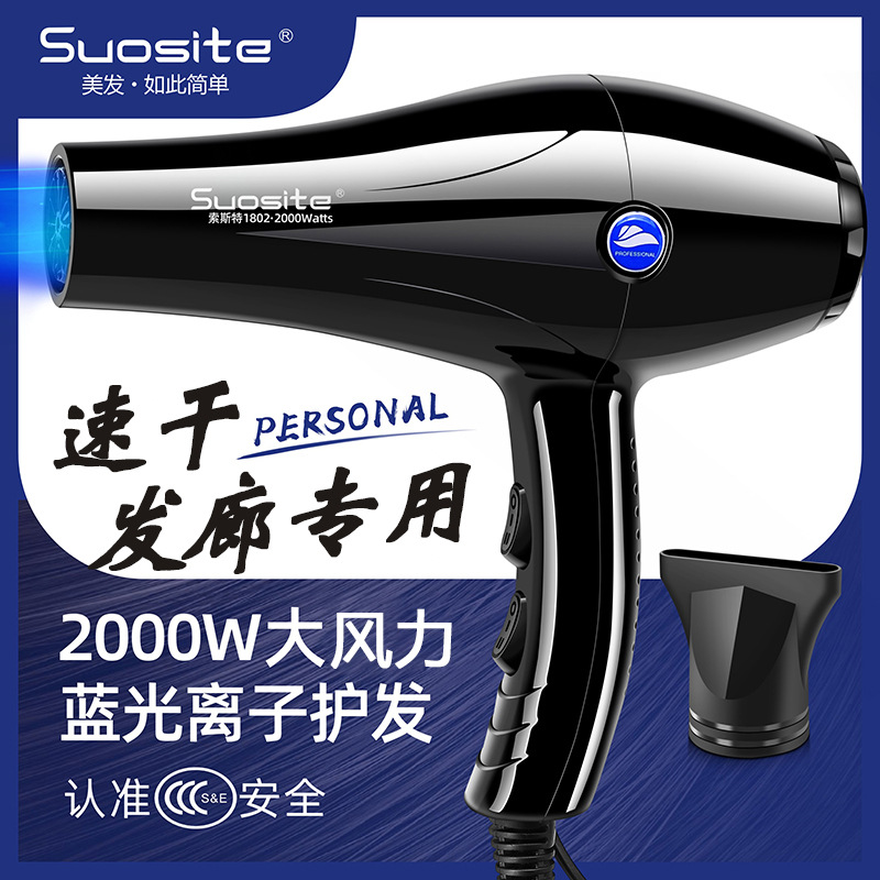 Soster 1802 Hair Dryer High Power 2000W Home Hair Salon Wind SST One Piece Dropshipping Hot Sale