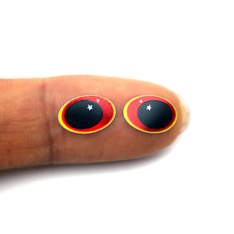 路亚铁板假饵塑料鱼眼睛平贴纸镭射贴左右眼对称仿真鱼眼diy改装