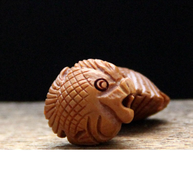 杏核小鱼 雕刻产品配件 diy 压惊编制手链配件批发厂家批发