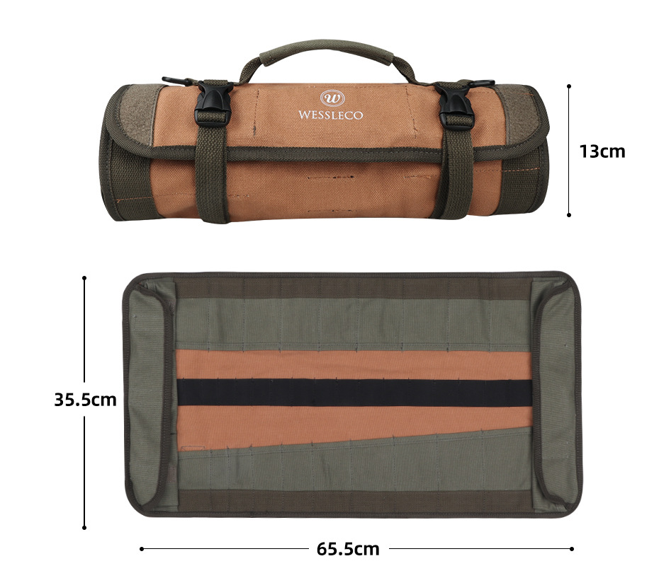 亚马逊卷筒工具包帆布手提维修电工包加厚五金工具袋收纳包工具袋