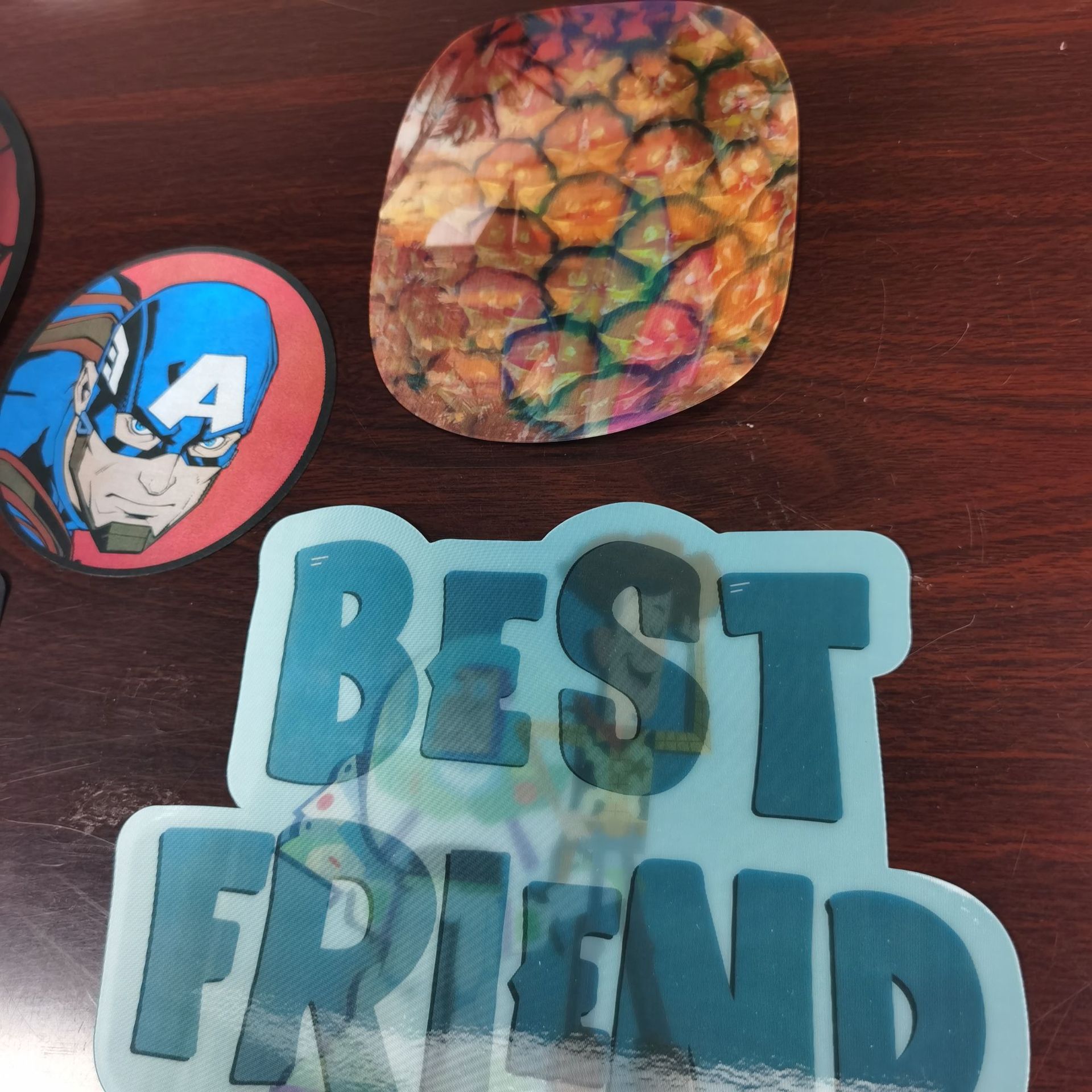 厂家销售硅胶3d烫画印花标三维光栅背胶立体软胶tpu3d热转移烫标