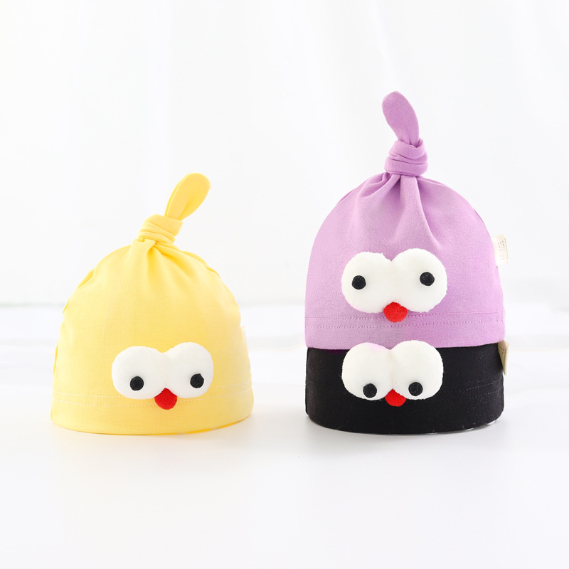 Spring and Summer Big Eyes Babies' Newborn Newborn Hat Baby Beanie Cap Children Knotted Hat 99012