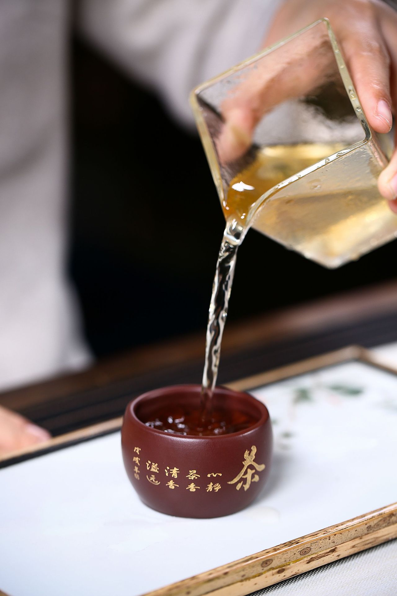 网店代理宜兴紫砂主人杯 原矿紫朱泥茶禅悟道套杯 茶碗手工品茗杯