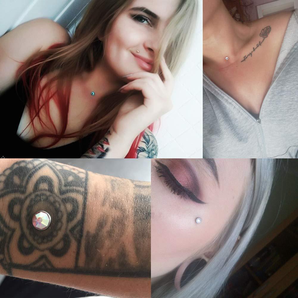 厂家直销 镶钻埋钉植皮钉带底座真皮锚植皮钉316不锈钢穿刺埋骨钉