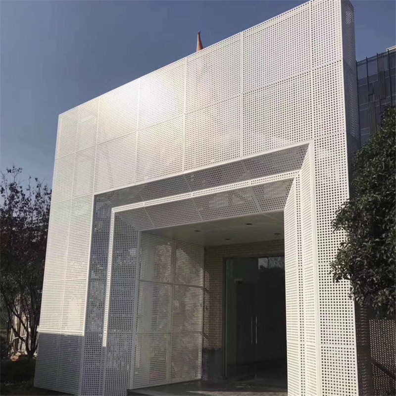 5厚香槟金色铝单板 工程幕墙冲孔造型铝板 门头烤漆雨棚铝单板