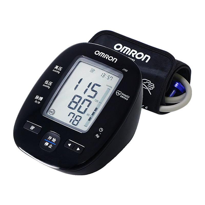欧姆龙电子血压计j750上臂式日本原装蓝牙传输家用测量血压仪器