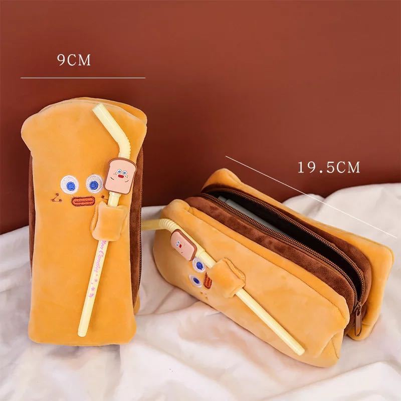 预售网红个性笔袋创意吐司面包大容量铅笔袋学生文具盒ins潮韩国