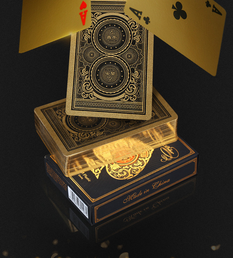 犇牛扑克牌双面金牌厂家直销 产地货源扑克牌纸牌全金牌防水耐磨