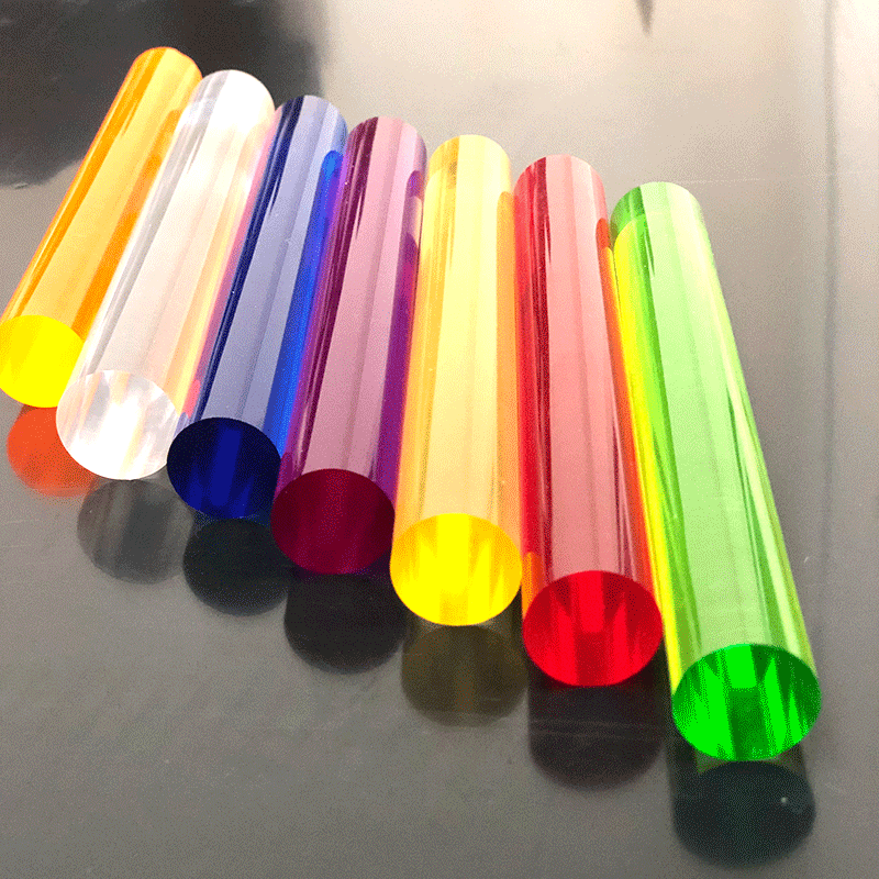 透明彩色亚克力棒有机玻璃棒导光柱pmma圆棒发光墙颜色齐全多种