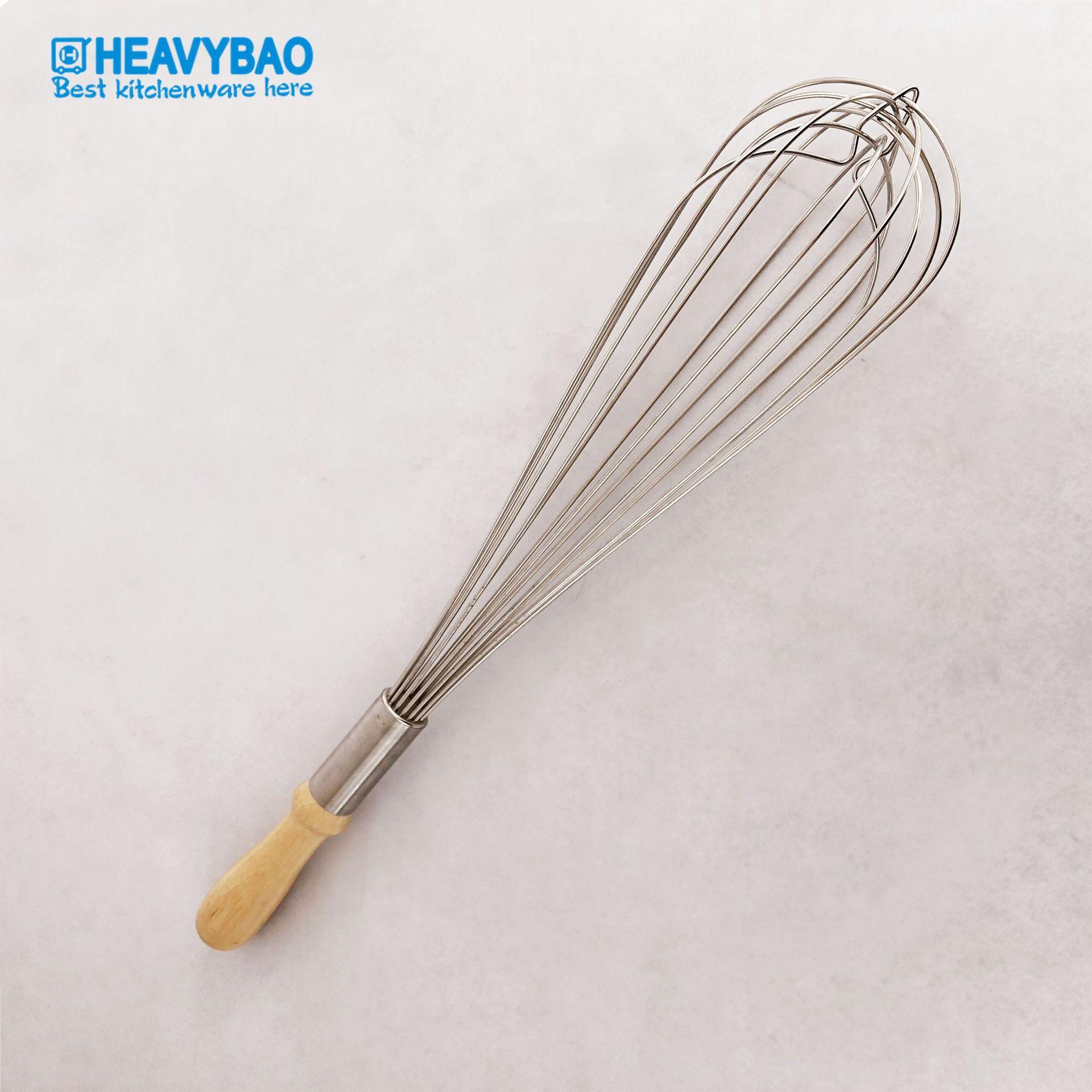 【恒丽宝】木柄打蛋器手动鸡蛋搅拌器烘焙工具厨房搅蛋器