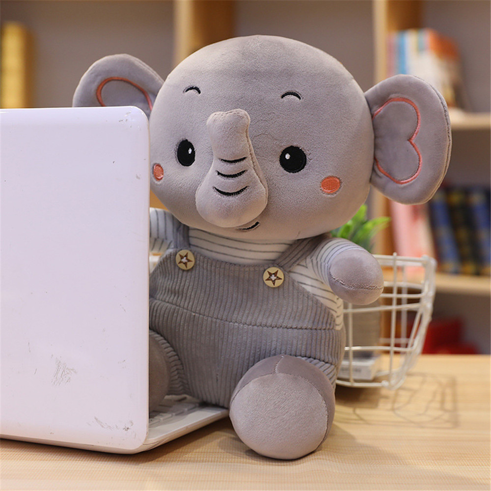 New Creative Cute down Cotton Strap Baby Elephant Doll Plush Toys Pacify Long Nose Elephant Prize Claw Doll Wholesale