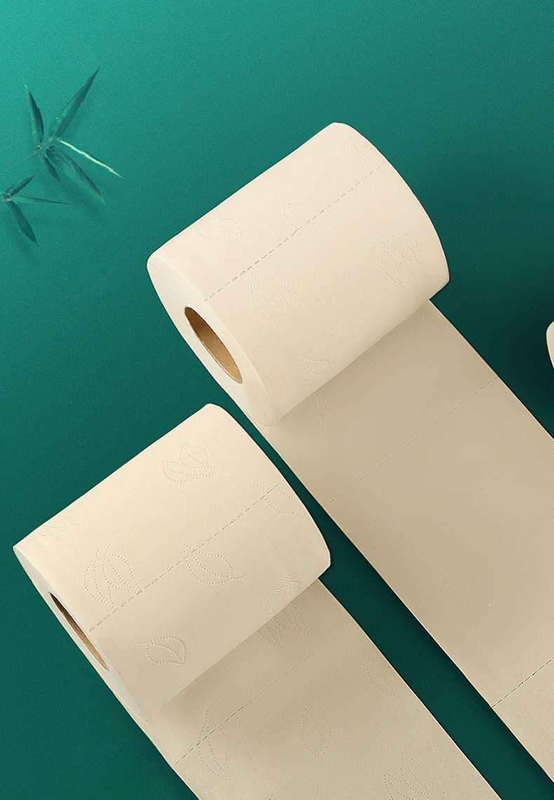 纸护士商用卫生间竹纤维本色5秒速溶系列空芯小卷纸1件10卷12提