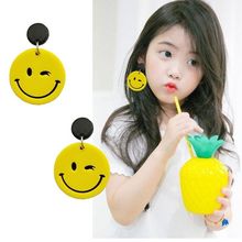 韩版女儿童夸张笑脸假耳环演出拍照走秀耳夹无耳洞可爱公主耳饰潮