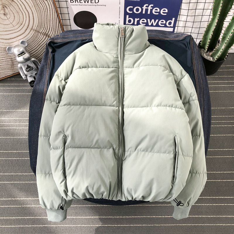 Men's Cross-Border Loose Cotton Padded Jacket Imitation down Cotton Coat Jacket Hong Kong Style Couple Art School Young Men's Cotton-Padded Clothes
