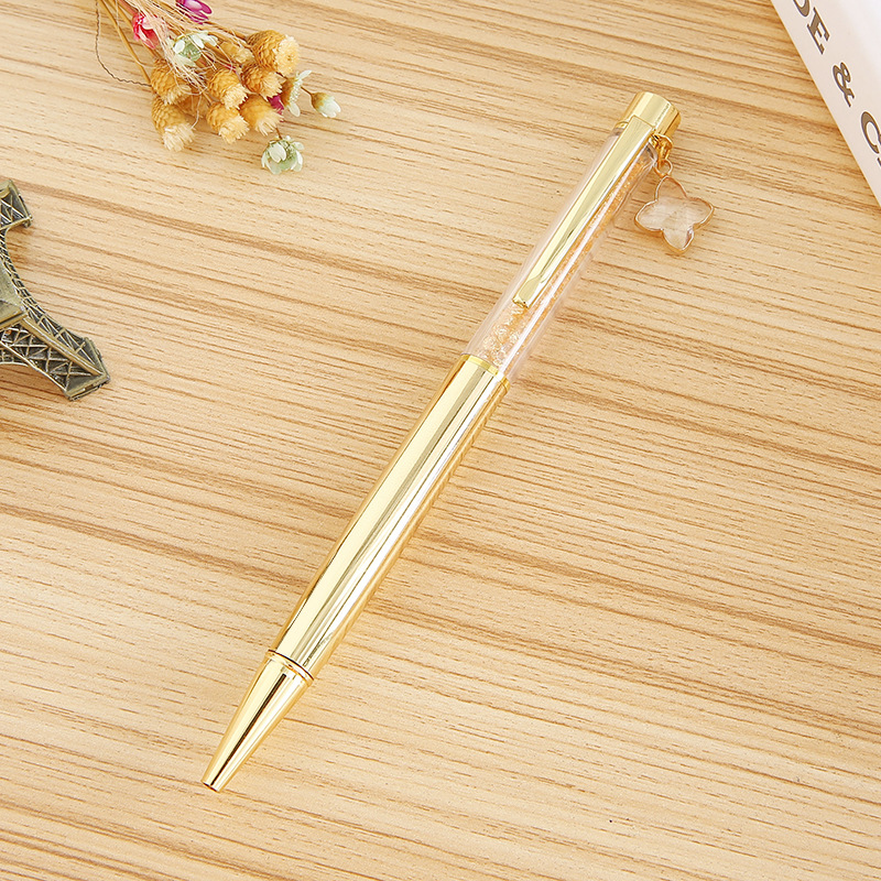 2023 Four-Leaf Clover Crystal Pen Metal Ball Point Pen Advertising Marker Diamond Pen Logo Printing New