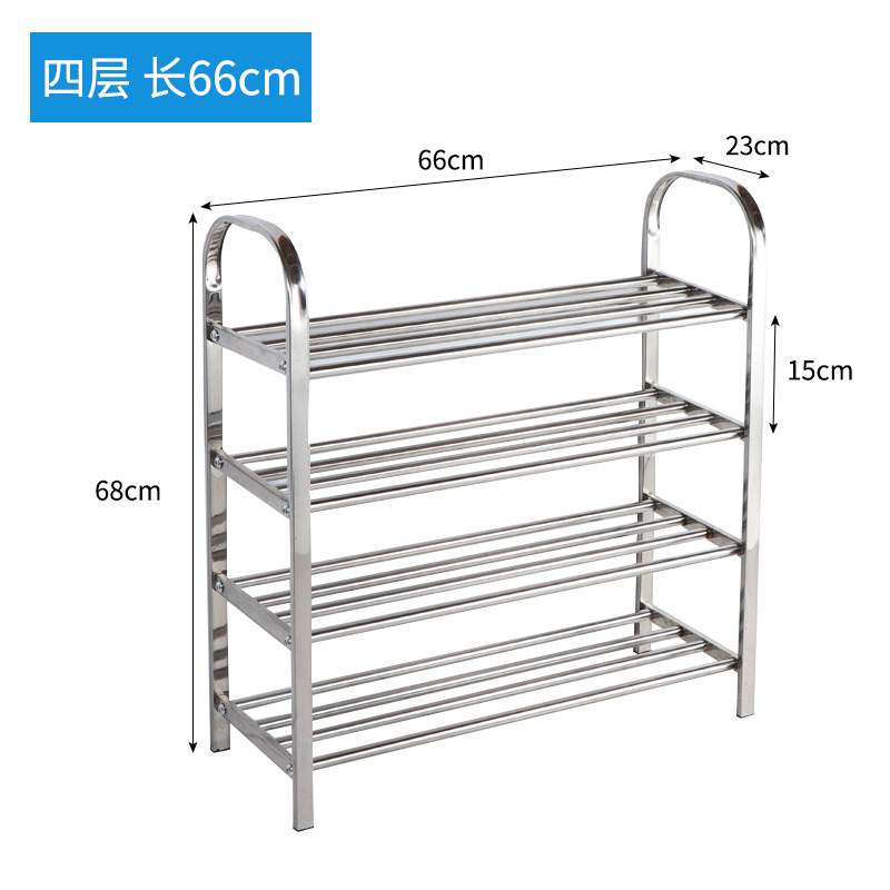 Multi-Layer Stainless Steel Shoe Rack Wholesale Assembly Door behind Shoe Rack Simple College Student Dormitory Economical Shoe Cabinet
