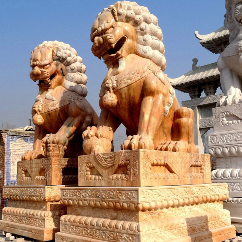 曲阳石雕仿古石狮