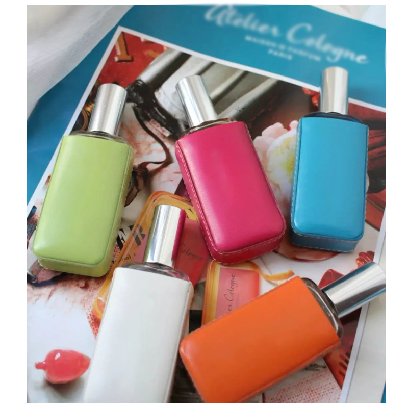 0成交0个厂家批发欧珑香水皮套 多颜色可定制小羊皮香水收纳套 牛皮