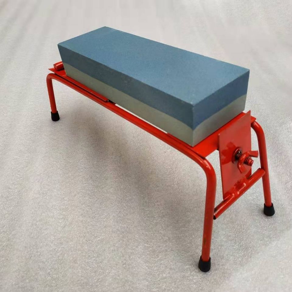 松益防滑磨刀石架可调节油石架铁制油石支架磨刀神器户外快速磨刀