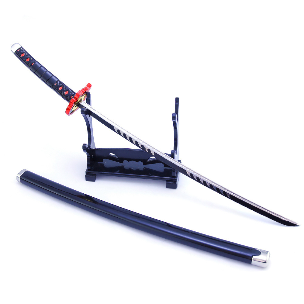 炭治郎日漫鬼灭之刃灶门炭治郎三代日轮刀带鞘刀剑武器模型钥匙扣