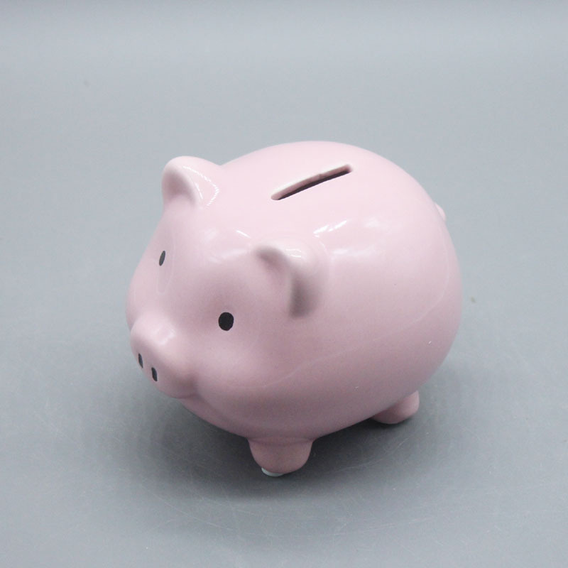猪年创意礼物储钱罐精美陶瓷小猪存钱罐儿童零钱罐创意小礼品