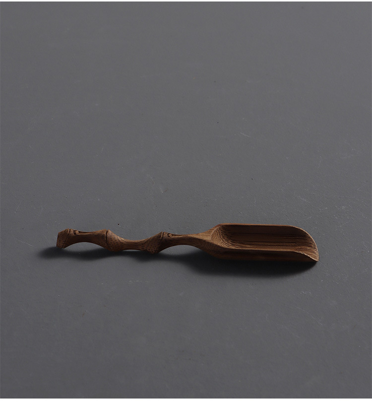 手工竹雕茶则取茶勺 茶道六君子茶铲赏茶荷 功夫茶具配件一件代发