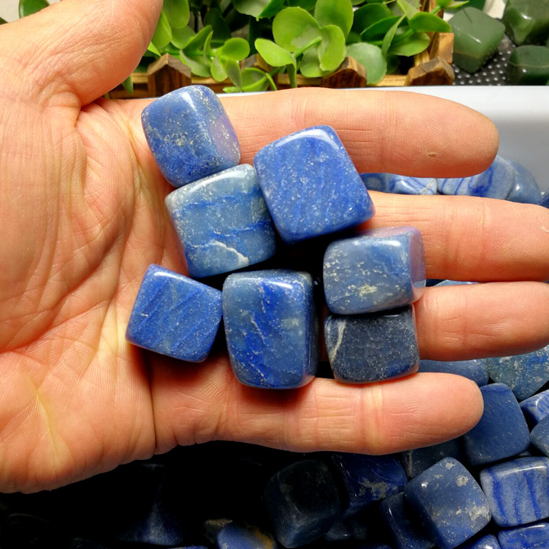 100克蓝东陵石裸石鱼缸石盆景石