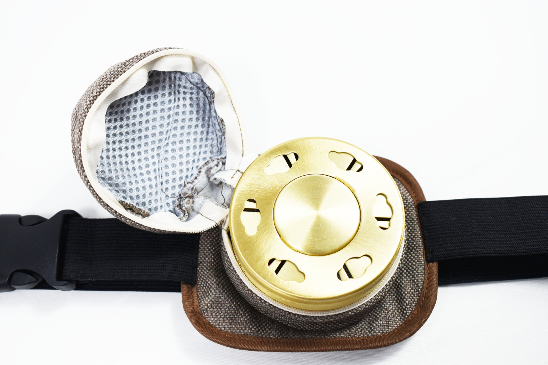 佑嘉布艺 纯铜随身灸 艾灸盒布套无烟颈肩四联灸衣 艾灸布套批发