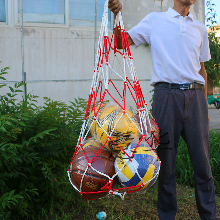 促销大网兜锦纶加粗编织绳大网袋篮球足球袋排球袋等可装8-10只球