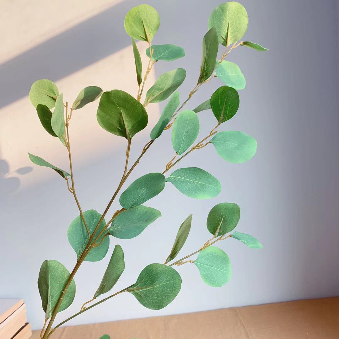单支圆形尤加利叶桉树叶苹果叶仿真花绿植配叶速卖通亚马逊货源-阿里