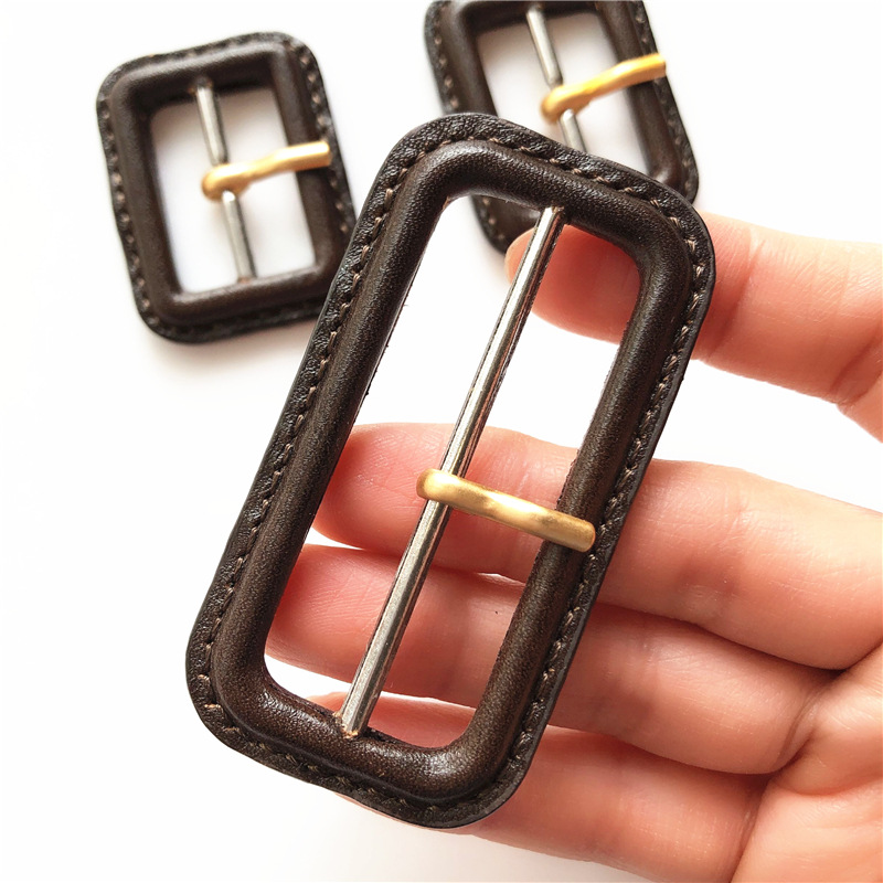 真皮日字扣风衣腰带调节扣大衣日子扣皮包扣真皮三档扣5色现货