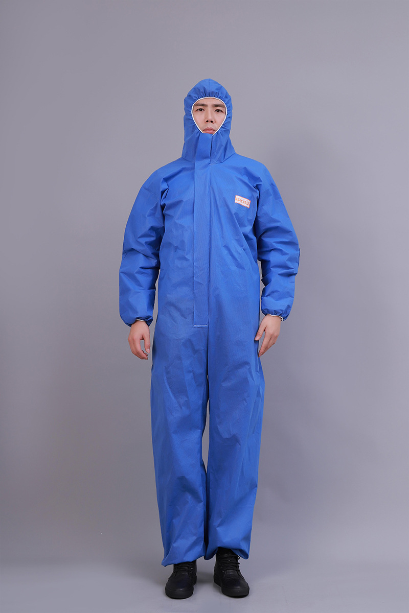 一次性防化服一次性防护服覆膜防油拒水透气防疫用防化服隔离衣