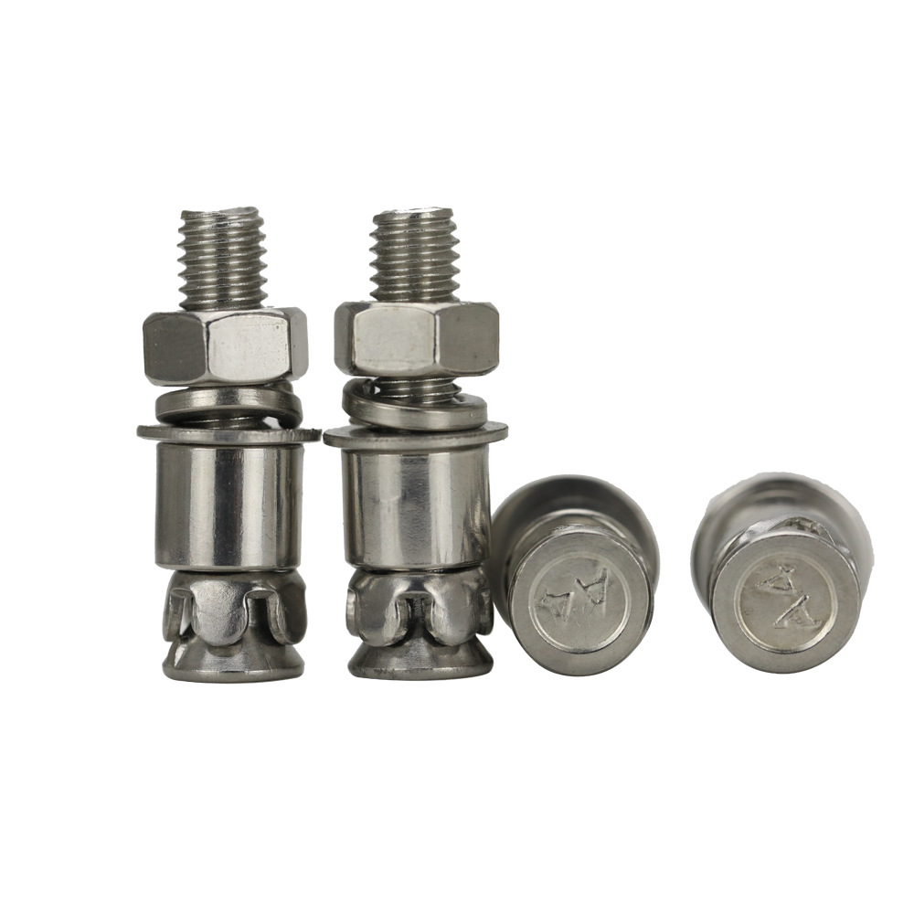 铝合金石材挂件配件钻孔式敲击式背栓膨胀螺丝m6幕墙配件厂家现货