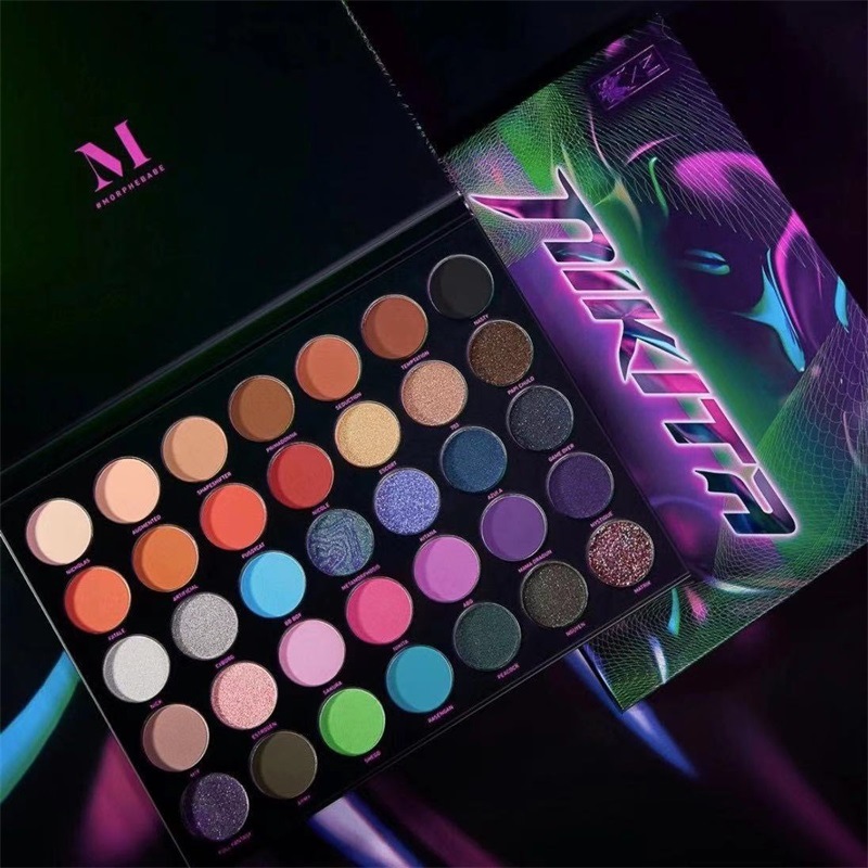 新款外贸墨菲35色眼影 珠光哑光35色眼影盘现货